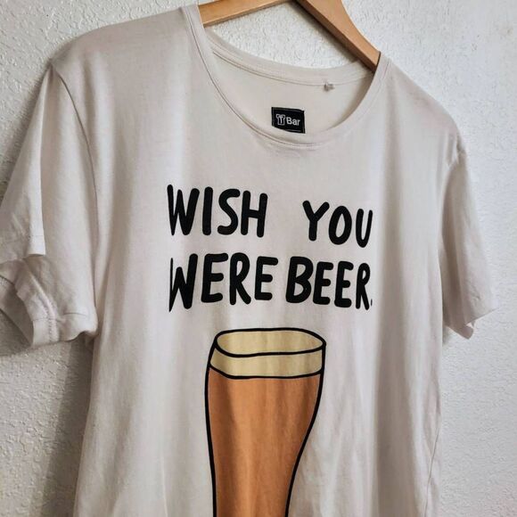 Vintage "Wish You Were Beer" T-shirt: S: - Picture 4 of 4